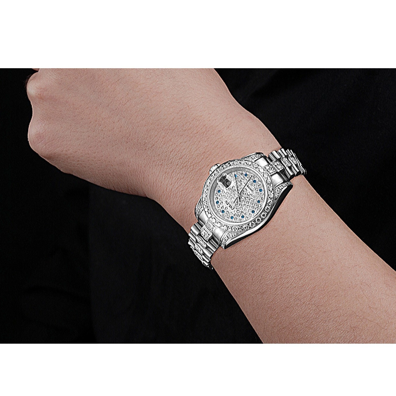 Good Copy Rolex Watches Dial Swiss 622021 Diamond Steel Stainless DateJust Rolex 0514